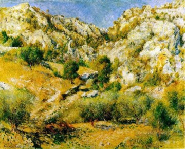 風景 Painting - レスタック・ピエール・オーギュスト・ルノワール山の岩だらけのクレイグス